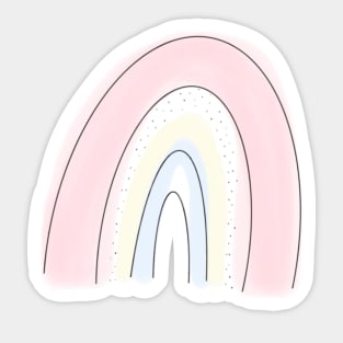 pastel trendy rainbow logo Sticker